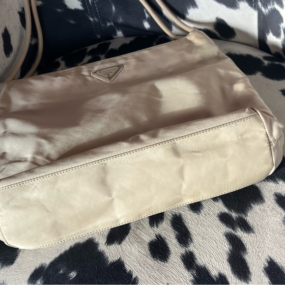 Prada Cream Nylon Shoulder Bag - Picture 7 of 16